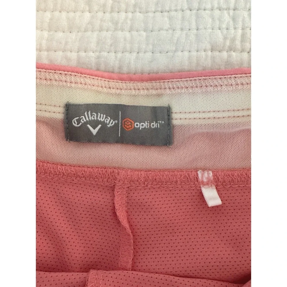 Callaway Opti-Dri Womens Golf Skort Pink Athletic Activewear Mini Skirt‎ Size L